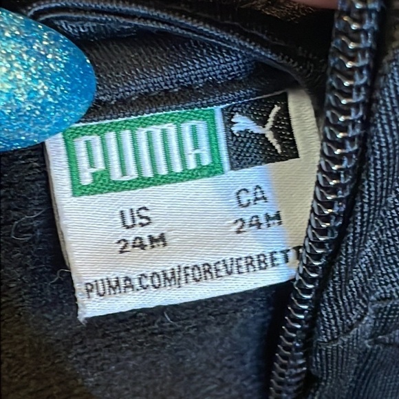 💐5/25 Puma toddler 24 months black pink athletic sweatshirt jacket - Picture 2 of 7